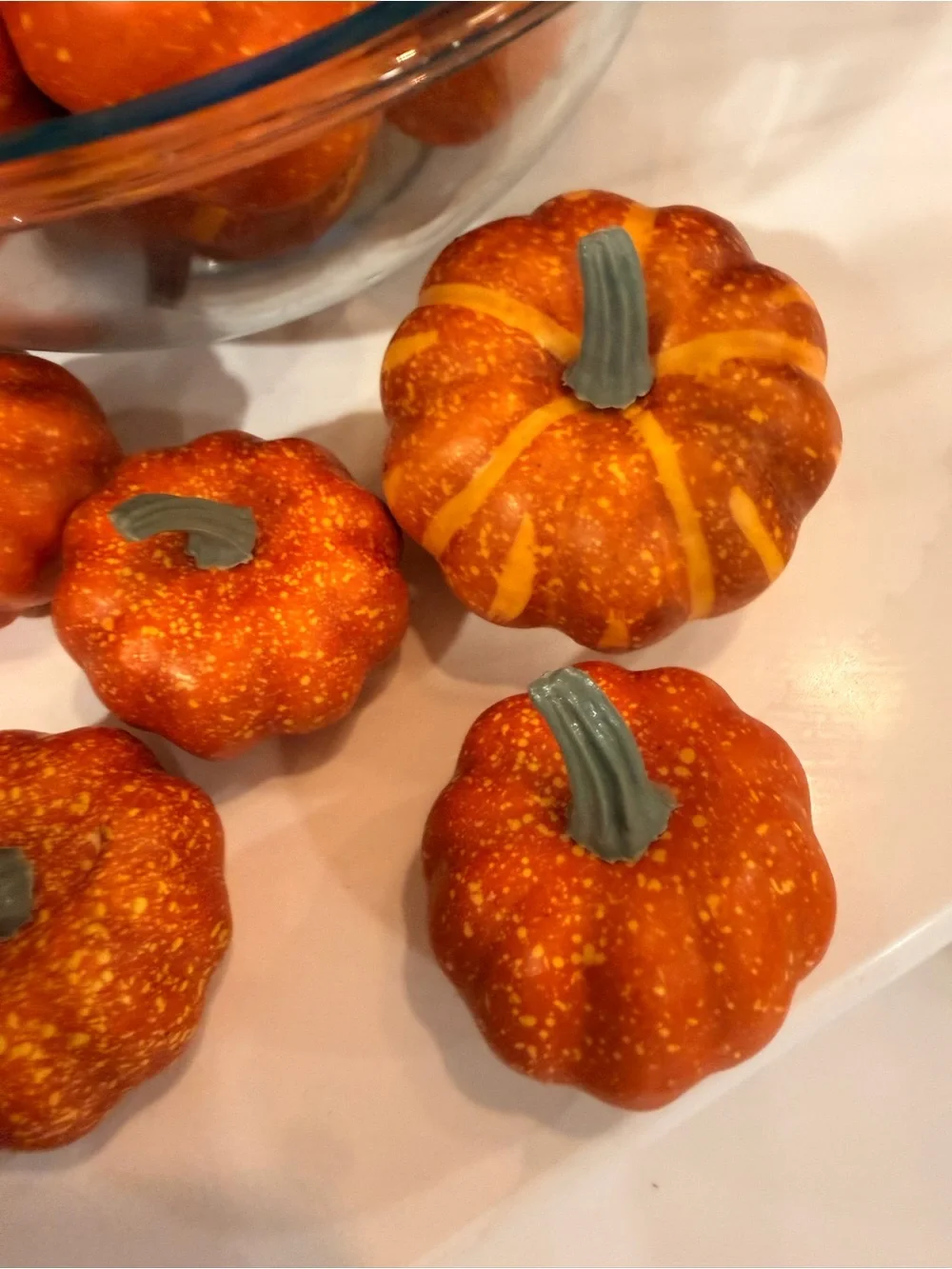 Target Orange Glitter Mini Pumpkins - Fall Faux Floral Accents
